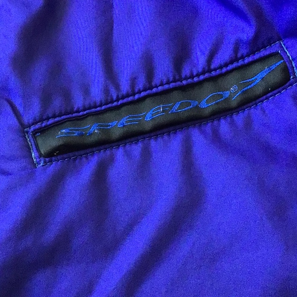 SPEEDO VINTAGE ELECTRIC BLUE ZIP UP JACKET SMALL - Picture 11 of 14